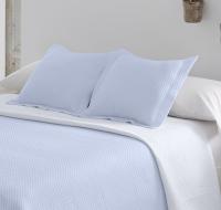 Mommata Colcha Lisa Reversible Termosellada Azul. - details 3