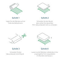 Cama tapizada Cabecero de Cama Doble with Almacén Marco de Cama with USB de carga e iluminación LED Somier de lámparas de Madera, 160*200CM Gris (with colchón) - details 6
