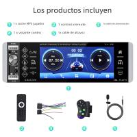 Podofo Reproductor Multimedia Para Coche 1 Din CarPlay MP5 Android Auto Stereo Bluetooth FM RDS Con AI Voice Control 5.1'' Pantalla - details 12