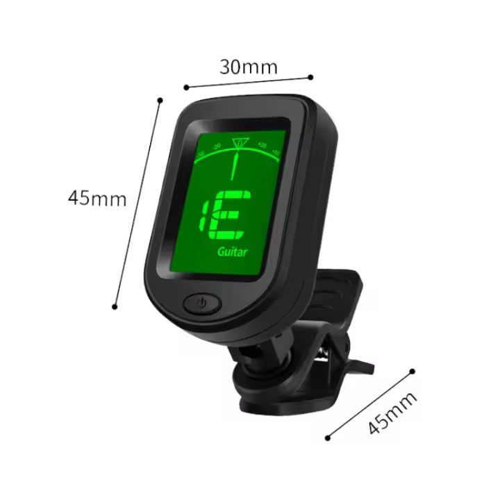 Afinador Universal De Guitarra Rotativo Clip-on Con Pantalla LCD Para Guitarra Acústica Cromática Bajo Ukulele Accesorios De Guitarra - 1