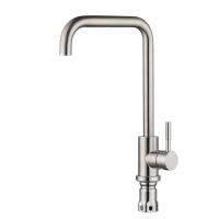 Grifo De Cocina De Acero Inoxidable 304 Mezclador De Agua Caliente Y Fría Con Manijera Suelta Montado En La Plataforma - details 1