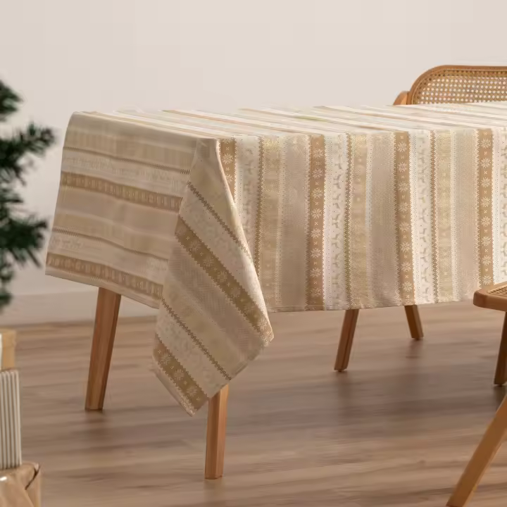 Gamusi Mantel navidad algodón jacquard RIBBON - 1