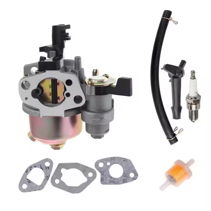 Carburador para cortacésped GX120, GX160, GX168, GX200, 5,5 HP, 6,5 HP + junta de tubería de combustible, generador de motor - 1