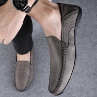 Zapatos Casuales Para Hombre De Cuero Legítimo Lujo Italiano Mocasines Hechos a Mano Transpirables Botines Slip-On Talla Grande - details 15