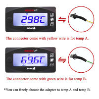 Medidor De Temperatura De Aceite Koso Universal Para Motocicleta Pantalla LCD Digital Dual Temp Volt Medidor De Temperatura Del Cilindro De 4 En 1 - details 3