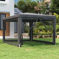 vidaXL Carpa para Fiestas con 4 Paredes de Malla Toldo HDPE Color Antracita,  Azul,  Rojo y mas - details 0