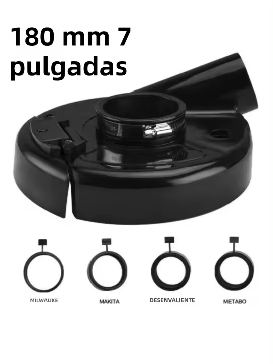 Cubierta De Polvo Para Máquina De Trabajar Ángulo 180mm 7” Kit De Corte Con Cubierta De Recolección De Polvo Completa Con Resguardo Para Aspiradora - 1