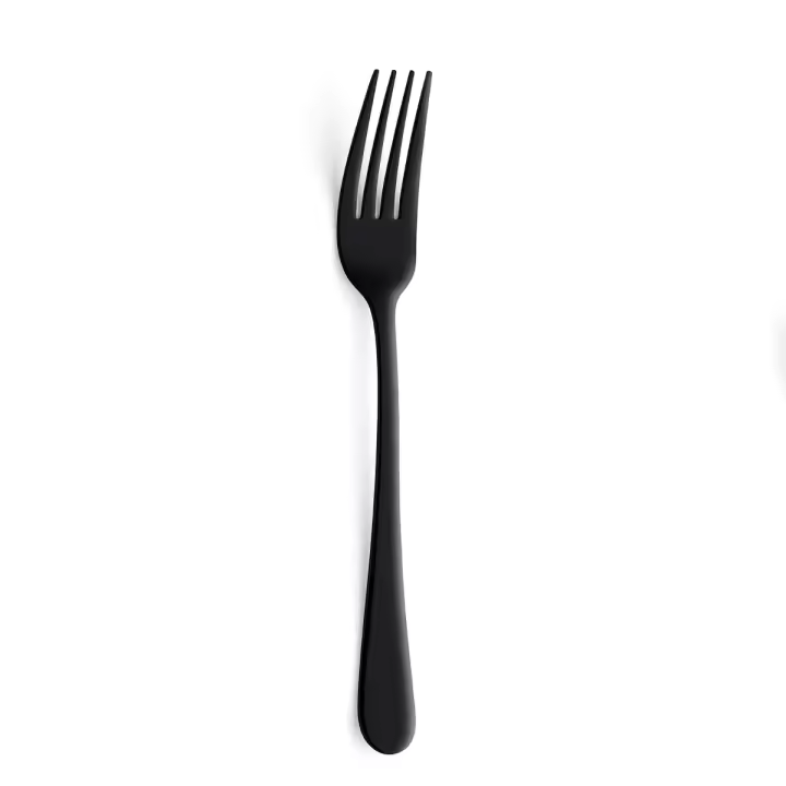 AMEFA AUSTIN NEGRO Caja 12 Tenedor Mesa Acero Inox 20,7CM-2,5MM Negro Mate Fácil de limpiar Larga duración - 1