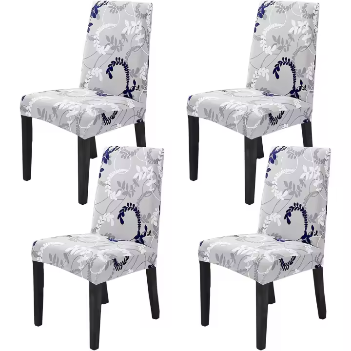 Juego de 4 fundas para sillas de Comedo, Funda elástico para Silla de Comedo con respaldo, protector de Silla extraíble y lavable para Comedo, Hotel - 1