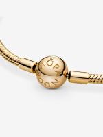 Pandora - Pulsera de Cadena de serpiente Moments - Baño de Oro de 14 K - details 1