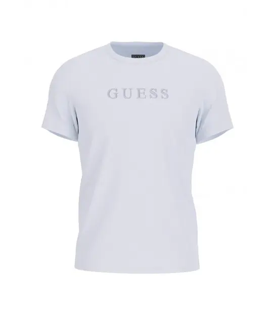 Camiseta Guess de Algodón con Cuello Redondo y Manga Corta - Ajuste Estrecho - Logotipo Bordado - Vaqueros Hombre - 1