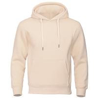 Sudadera De Fleece Para Hombre Otoño Invierno Color Sólido Casual Deportiva Estilo Callejero Abrigo Cálido Con Capucha Moda Escolar MOV - details 6