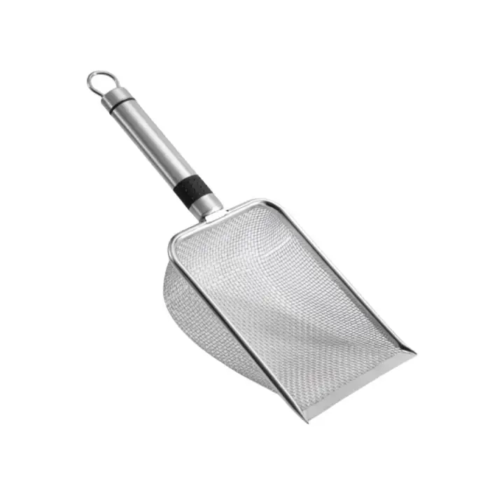 Escobilla Para Arenero De Acero Inoxidable Resistente Al Rusticidad Con Mango Ergonómico Fácil De Limpiar Ideal Para La Eliminación Rápida De Residuos - 1