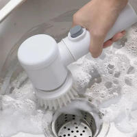 Cepillo De Limpieza Eléctrico Multifuncional Para Cocina Y Baño - Escobilla De Potencia Sin Cable Para Platos Ollas Y Sartenes - details 5