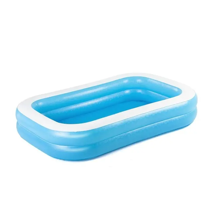 Bestway Piscina Hinchable 2 Camaras Rectangular Azul 262x175x51 cm +6 Años Jardin 54006 - 1