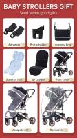 YAZOCO - Cochecito de bebé fácil de doblar, asiento de seguridad, accesorios multifuncionales portátiles, artículos de viaje, estándares europeos, entrega gratuita, gran comodidad en 3 en 1 estrella - details 0