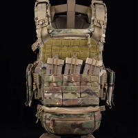 Bolsa De Hombro Compacta Para Cinturón Integrada Con Chaleco De Porta Placa Para Airsoft En MC Negro Verde De Rango Café - details 8