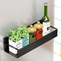 Organizador Magnético Para Cocina Estante Para Nevera Almacenamiento De Especias Estructura De Hierro Negro Ahorra Espacio Para Armario En El Lado De La Nevera - details 6