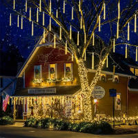 1pc Luz De Lluvia De Meteoros LED 50CM Impermeable Para Decoración De Jardín Navidad Fiesta De Año Nuevo Con Luces De Hidrau - details 1