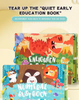 Juego De Educativos Montessori Para Niños Con Adhesivos Libro Ocupado Animal Números Juego De Puzzle De Alineación Regalo De Juguetes Educativos Para Niños - details 0