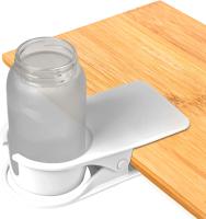 Soporte para Taza de Bebida Plástico de la Creativa Portavasos Mesa Botella Stand Bebidas,Soda,café,Taza Clip Portavasos Diseño de Clip Soporte de Taza Abrazadera para el Hogar y la Oficina (BLANCO) - details 3