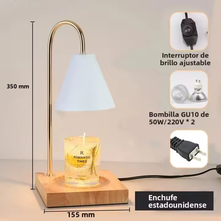 Lámpara Calentadora De Velas Con Timer Y Dimmer Para Decoración De Habitación Luz De Mesa Creativa Aromaterapia Regalo - 1