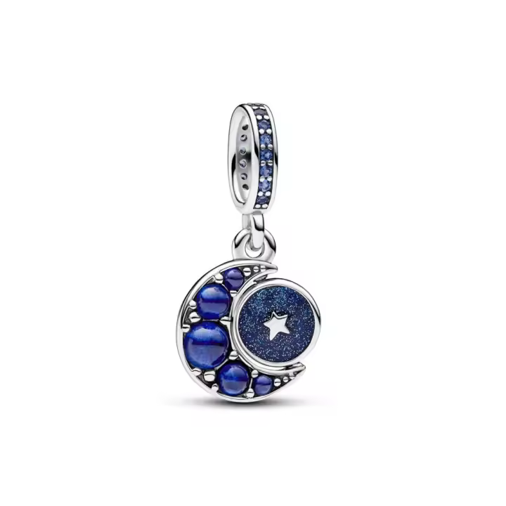 PANDORA Charm Colgante Plata de Ley Luna Brillante Giratoria - Joyería Mujer - 1