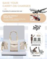 Bolsa de gimnasio con compartimento para zapatos, bolsa de lona deportiva, bolsa de viaje impermeable, cinturón de yoga, maletín con ruedas - details 6