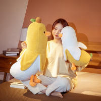 Nuevos Juguetes De Peluche Creativos De Banano Pato 50/70cm Almohada Suave De Algodón Para Decoración De Casa Regalo Para Niñas - details 8