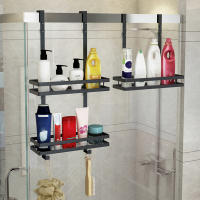 Caddy De Ducha De Acero Inoxidable Organizador De Baño Estante De Almacenamiento Para Shampoo Soporte De Repisa Colgante Sin Clavos Para El Baño - details 0