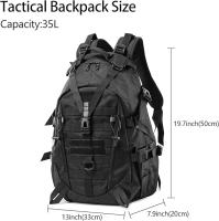 Mochila Táctica Militar 35L Aguateresistant Senderismo,Mochila táctica de 35 L, Mochila militar del ejército, resistente al agua, para senderismo, camping, ciclismo, viajes, mochila al aire libre para hombres y mujeres. - details 0
