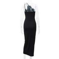 Vestido Largo Elegante De Hombros Descubiertos Con Aros Candyhot Vestido Bodycon Para Fiesta Club Ajustado a La Cintura Para Mujer Vestido De Noche - details 8