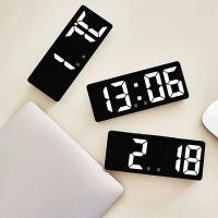 Reloj Digital LED Con Alarma Y Calendario Gran Numeración Luz Nocturna Para La Cama Decoración Del Hogar Medidor De Temperatura - details 9