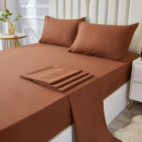 Juego De Sábanas 3/4pcs Impermeable Y Transpirable Para Dormitorio 1 Sábana Plana 1 Funda De Sábana 2 Fundas De Almohada Poliéster/Celulosa 300TC 90gsm - details 2