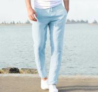 Pantalones De Lino Y Algodón Para Hombre Joggers Camisetas De Calle Transpirables De Color Sólido Verano Suéteres Suelto 5XL - details 5