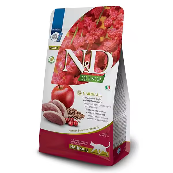 FARMINA N&D CAT QUINOA HAIRBALL PATO 1,5KG - 1