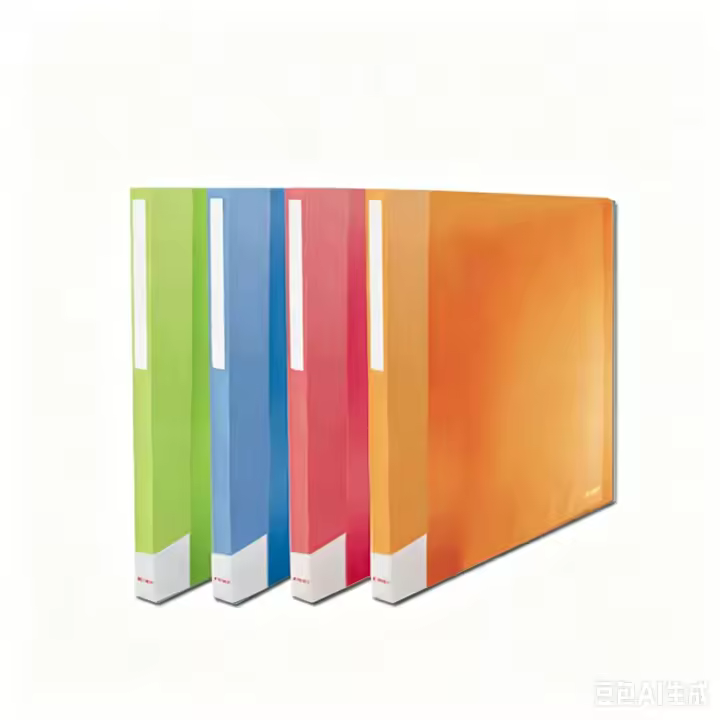 Carpeta clasificadora A4 con fundas transparentes, 20/30/40/60 unidades, plástico resistente, colores surtidos (verde, azul, rojo, naranja) para oficina y colegio - 1