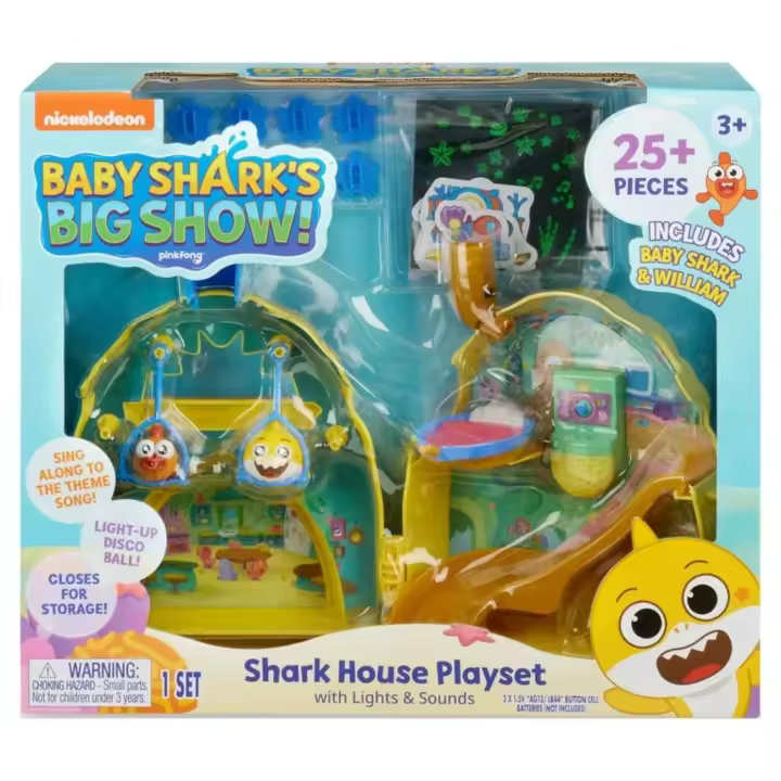 SHARK HOUSE PLAYSET - Sumérgete en el mundo acuático de Baby Shark - Basado en la serie de animación  - Nickelodeon - Mayores de 3 años - 1