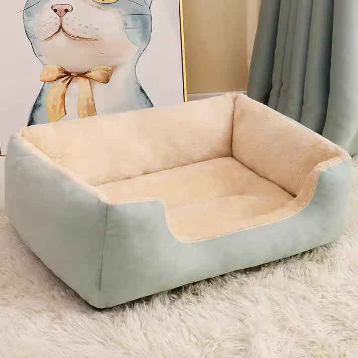 Cama Rectangular Para Gatos Y Perros Gruesa Y Cálida Para Todas Las Estaciones Resistente Al Desgaste Accesorios Para Gatos Cama De Muebles - 1
