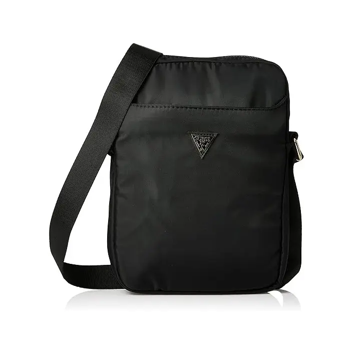 Funda Bolso Guess para tablet 10" Modelo Nylon color Negro con logo triángulo GUTB10NTMLBK - 1