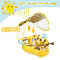 Nueva Actualización De La Flota Infantil De Sumbobo: Anillo Flotador Inflable Para Bebés Con Asiento Malla Seguro Y Suave En Color Amarillo Con Diseño De Abeja Juguete Divertido Para El Verano - details 10