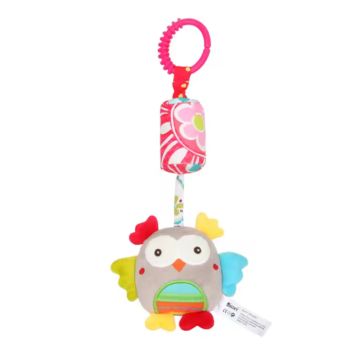 Colgante de cochecito de bebé con forma de carillón de viento, conejo, abeja, pájaro, búho, perro, colgante para coche, campana de cama, juguete - 1