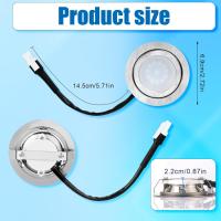 2pcs Range Hood Light Bulbs, Stainless Steel Range Hood LED Light Replacement Recessed Kitchen Rang - details 0