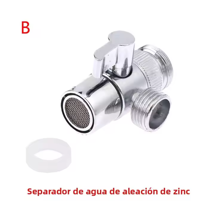 Adaptador De Grifo De Aleación De Zinc Para Cocina Conector De Agua Diverter Para Inodoro Bidé Ducha Baño Splitter De Grifo - 1