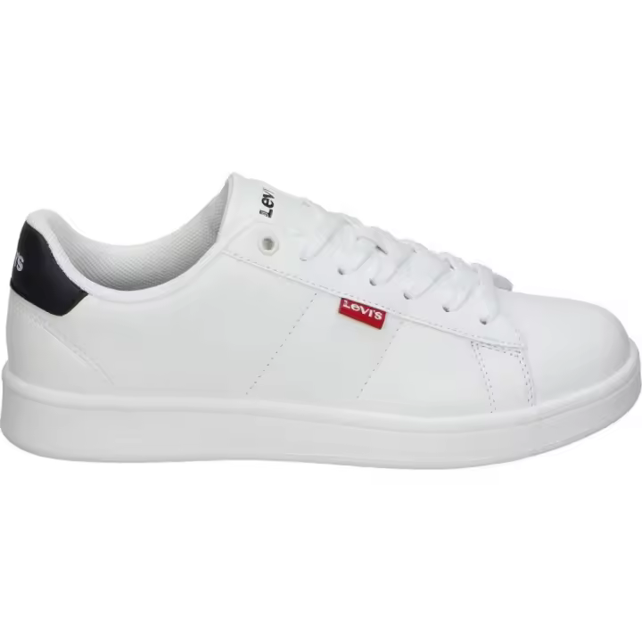LEVI'S | Zapato Casual Levi’s Bell para Hombre – Zapato en Color Blanco con Detalles en Azul Marino – Zapatos con Cordones – Estilo Casual – Cómodos y Versátiles – Combinables - 1