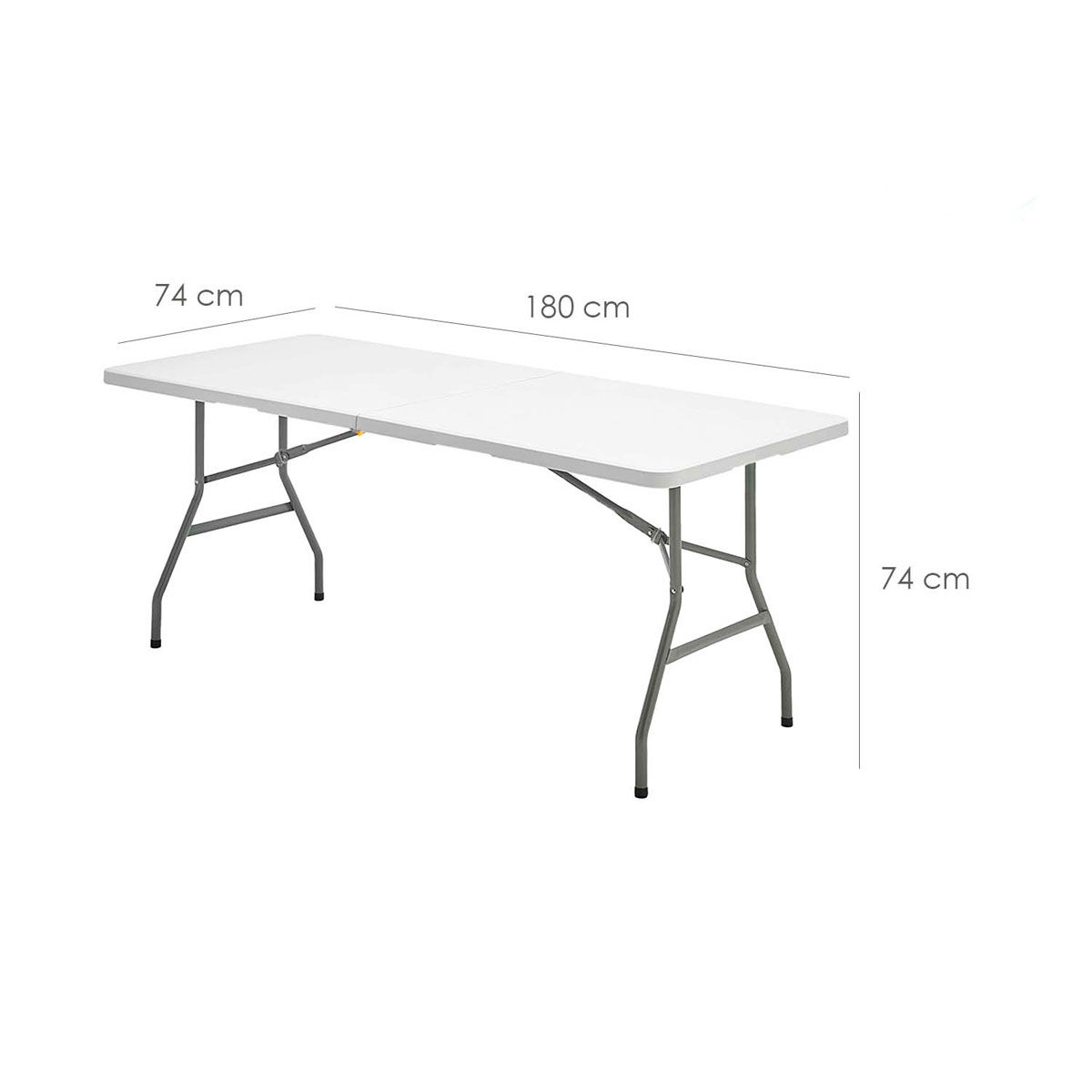 Mesa Plegable Resina Reforzada Nyana Home 180x74x74cm | Camping, Jardín y Eventos | Acero y Pies Antideslizantes | Carga Hasta 150kg | 2-8 Personas