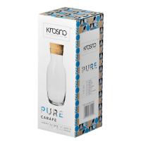 Krosno Jarra Garrafa Agua Zumo con Corcho Tapa | 1000 ML | Pure Collection | Perfectos para Uso en Casa, Restaurante y en Fiestas | Apto para Lavavajillas - details 2