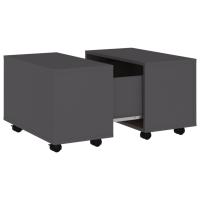 vidaXL Mesa de centro madera contrachapada 60x60x38 cm Blanco, Negro, Gris Mesita de Salón o Comedor o Auxiliar Mesa de Café Meuble Salón - details 1