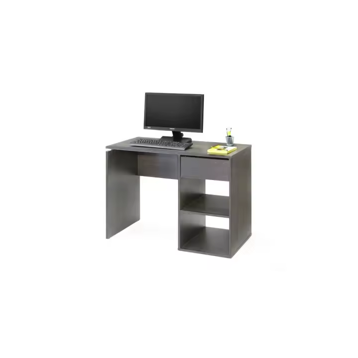 Mueble Mesa Escritorio Oficina Serie Burgos 5010 Topkit con cajón y 2 baldas. Medidas 74x100x50 - 1