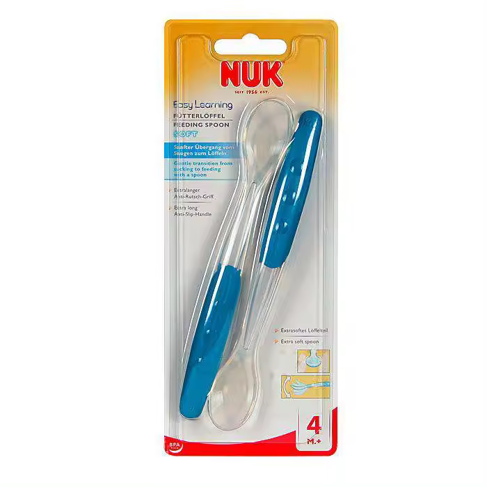 Nuk Cuchara Easy Learning Silicona +4M 2 Unidades - 1
